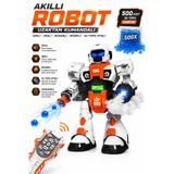 Mofy Baby Su Topu ve Dart Atan Buharlı Işıklı Sesli Uzaktan Kumandalı Akıllı Robot Oyuncak Robot