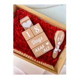 mogokids Isimli Bebek Anı Küpü Ve Doğal Keçi Kılı Ingilizce Set Beyaz