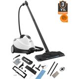 Mogotech MG-201 Premium - Sesli Komutlu Buharlı Temizlik Makinesi Mop Başlıklı Halı & Koltuk Yıkama Makinesi - Antrasit