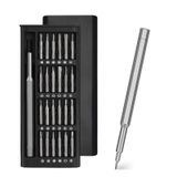 Moguri® 25'i 1 Arada 24 Manyetik Uçlu Hassas Mekanik Tornavida Seti, Kayar Kapak Tasarımı, Hafif, Gözlük, PC, Saatler için Hassas Tornavida