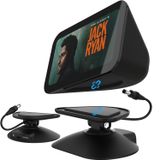 MOHOSOKO Echo Show 5 (3. Nesil) için Şarj Standı - Şarj Cep Telefonu veya Kulakiçi Kulaklıklar için 2 USB Şarj Girişli (USB-C ve USB) Ayarlanabilir Stand, Eğilebilir ve Döner Manyetik Masa Tutucu (Siyah)