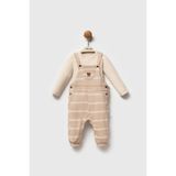 Moi Noi Premium "my Bear" Temalı Ikili Salopet Set - Bej & Krem - Bej - Krem - 3 - 6 Ay