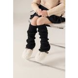 Moibody Kids %100 Akrilik Premium Triko Örgü Leg Warmer Ayak Isıtıcı Çocuk Tozluk Siyah - Çocuklar Için
