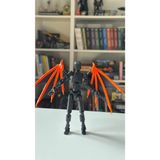 Moifugyia Lucky 13 Aksiyon Figürü Robot Oyuncak 13 cm Siyah ve Yarasa Kanat
