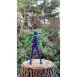 Moifugyia Lucky 13 Aksiyon Figürü Robot Oyuncak 13CM 13 cm Mor Yeşil
