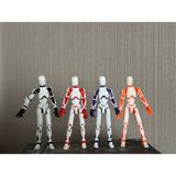 Moifugyia Lucky 13 Aksiyon Figürü Robot Oyuncak 13CM Beyaz 4'lü Set