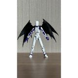 Moifugyia Lucky 13 Aksiyon Figürü Robot Oyuncak 13CM Beyaz Mor ve Yarasa Kanat Seti