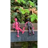 Moifugyia Lucky 13 Aksiyon Figürü Robot Oyuncak 13CM Ikili Pembe Set