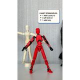 Moifugyia Lucky 13 Aksiyon Figürü Robot Oyuncak 13CM Kırmızı Siyah