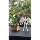 Moifugyia Lucky 13 Aksiyon Figürü Robot Oyuncak 13CM Şeffaf Lucky 13 Yarasa Kanat ve Aksesuar Seti