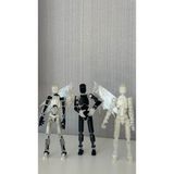 Moifugyia Lucky 13 Aksiyon Figürü Robot Oyuncak 13CM Üçlü Şeffaf Figür ve Şeffaf Yarasa Kanat Seti