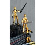 Moifugyia Lucky 13 Mini 13 Aksiyon Figürü Robot Oyuncak Kılıçlı Altın Set