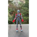 Moifugyia Lucky 13 Robot Oyuncak 13CM Gri Kırmızı Aksiyon Figürü Hediyelik ve Koleksiyonluk