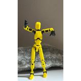 Moifugyia Lucky 13 Sarı Siyah Robot Aksiyon Figürü 13CM İnsan Temalı Hediyelik Oyuncak