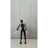 Moifugyia Lucky 13 Siyah Şeffaf Aksiyon Figürü Robot Oyuncak 13 cm Hareketli Parçalarla Hediyelik