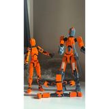 Moifugyia Lucky 13 Titan 13 Mini 13 Aksiyon Figürü Robot Oyuncak Turuncu 3'lü Set