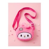 moimaaksesuar Kız Çocuk Peluş Mini Çanta Çapraz Askılı Sevimli Karakterli Çocuk Omuz Çantası Pembe