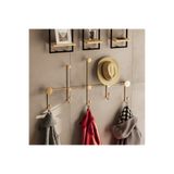 MOİRA Altın Gold,Dekoratif Metal Duvar Askısı Modern Tasarım Antre Banyo Hol Portmanto Askılığı,AMT-002-A