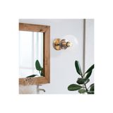 MOİRA Atmaca Modern Tekli Şeffaf Glop Cam Aplik Altın Vernik, Dekor Duvar Aydınlatma ATMACA-10235