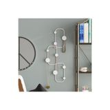 MOİRA Dekoratif Mat Beyaz Metal Duvar Askısı Modern Tasarım Antre Banyo Hol Portmanto Askılığı,AMT-011-B