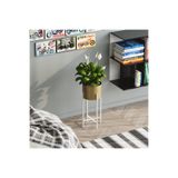 MOİRA Dekoratif,Metal Saksılık 48x23x23 cm Modern Ayaklı Beyaz Çiçeklik Mumluk Kaktüs Standı,GED-026-C