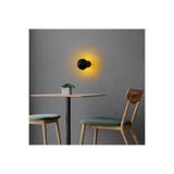 MOİRA Fungal Modern Metal Sıvama Tekli Duvar Aplik Siyah Çap 12cm,Minimalist Dekor Aydınlatma FUNGAL13360A