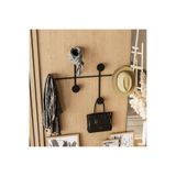 MOİRA Mat Siyah,Dekoratif Metal Duvar Askısı Modern Tasarım Antre Banyo Hol Portmanto Askılığı,AMT-003