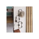 MOİRA Mat Siyah,Dekoratif Metal Duvar Askısı Modern Tasarım Antre Banyo Hol Portmanto Askılığı,AMT-011