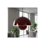 MOİRA Metalik Bordo Tekli Sarkıt Salon Mutfak Avizesi E27 Ayarlanabilir kablo Ø30cm,EYLUL-15680-30-B
