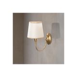 MOİRA Modern Gold Eskitme Aplik Krem Kumaş Abajur E27 Duy Salon Yatak Başı Duvar Lambası,PARDO-3031