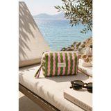 Moisare Makyaj Çantası Kapitoneli Organizer - Seyahat Kozmetik Düzenleyici Fermuarlı Çok Amaçlı Kadın Çantası 20X10X7 cm - Zeytin Yeşili