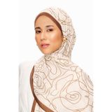MOISCARF Vian Rose Superior Soft Desenli Şal Ekru