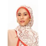 MOISCARF Vian Rose Superior Soft Desenli Şal Turuncu