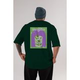 Mojito 3 Arka Baskılı Oversize T-Shirt Erkek Kadın Unisex %100 Pamuk Bisiklet Yaka Tişort - Zümrüt Yeşili - XL