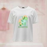 Mojito Baskılı Bisiklet Yaka Geniş Kalıp Unisex Tshirt - Beyaz - XL