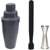 Mojito Tokmağı Siyah 20.7 cm Kokteyl Shaker Polikarbon 700 cc Jigger 2.5/5 cl Tokmak