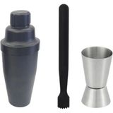 Mojito Tokmağı Siyah 20.7 cm Kokteyl Shaker Polikarbon 700 cc Jigger 2/4 cl Tokmak