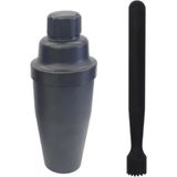 Mojito Tokmağı Siyah 20.7 cm ve Kokteyl Shaker Polikarbon 700 cc Siyah Tokmak Seti 2li