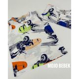 Mojo Bebek Mojo Erkek Bebek Baskılı Atlet 5260 Mavi - 9 - 12 Ay