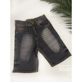 Mojo Bebek Mojo Erkek Çocuk Taşlanmış Kot Şort SK800 Füme - 7 Yaş