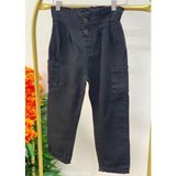 Mojo Bebek Mojo Kız Bebek 1-4 Yaş Çift Düğmeli Yazlık Mom Pantolon 2250 Siyah - 9 - 12 Ay
