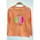Mojo Bebek Mojo Kız Çocuk Cotton Candy Baskılı Uzun Kol T-Shirt 523007 Turuncu - 1 Yaş