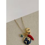 Mojo Jewellery Dünyam Şans Charmı Çelik Kolye Harfli