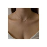 Mojo Jewellery Gold Renk Tek İncili Çelik Kolye | Kararmayan Şık Minimal Takı