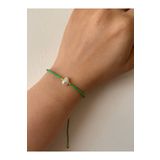 Mojo Jewellery Kişiye Özel Miyuki Yeşil İncili Ayarlanabilir İp Bileklik – El Yapımı & Şık Tasarım (Tekli)
