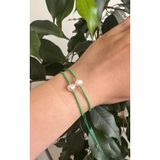 Mojo Jewellery Kişiye Özel Miyuki Yeşil İncili Ayarlanabilir İp Bileklik – El Yapımı & Şık Tasarım