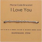 Mojo Jewellery Mors Alfabesi I Love You Bileklik