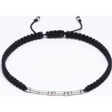 Mojo Jewellery Mors Alfabesi Tekli İsimli Makrome Gümüş Renk Bileklik