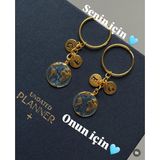 Mojo Jewellery O Benim Dünyam Anahtarlık - Gold 2 Harfli Kişiselleştirilebilir