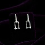 Mojo Jewellery Parıltılı Tiffany Model Gümüş Renk Zirkon Taşlı Kadın Küpe